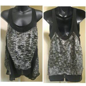 FINAL SALE FYI Sequins SleevelessTop Size 38